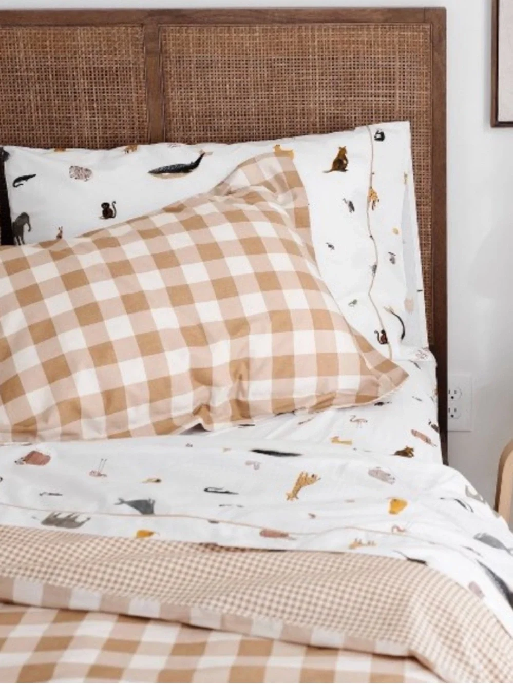 GATHRE NWT Menagerie Zoo Animals Sheet Set -Full